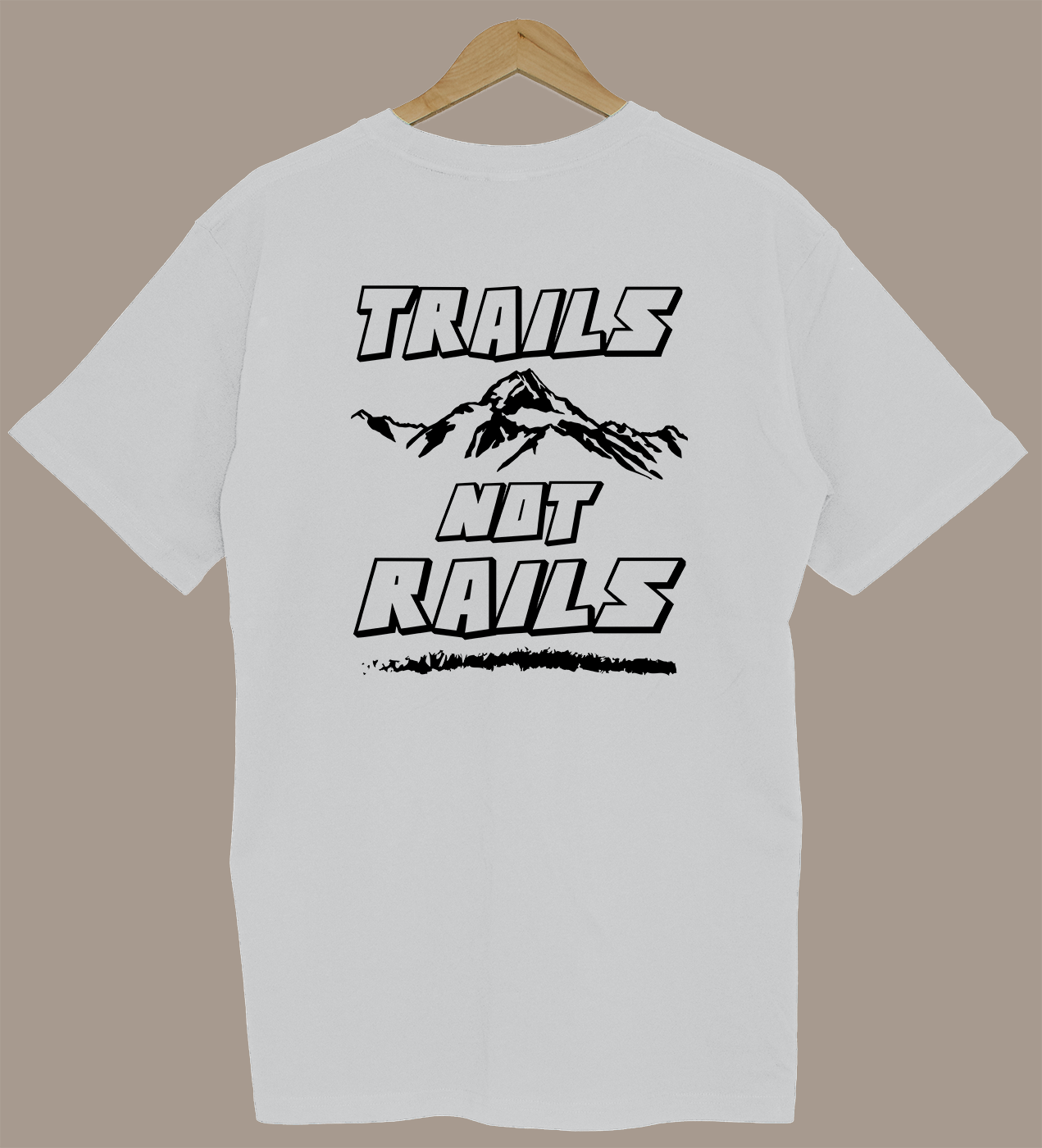 Trails Not Rails - White/Black